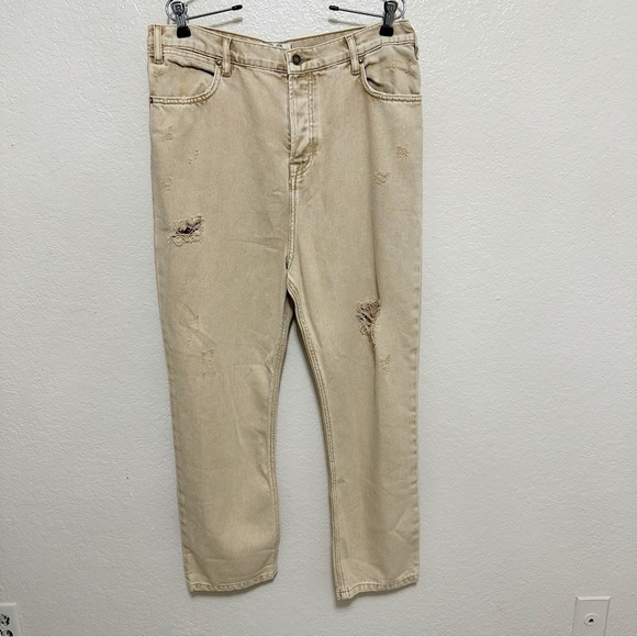 New Free People We the free Wren Boyfriend Jeans khaki size 29 - Picture 2 of 15